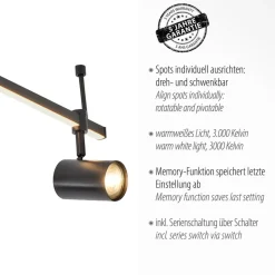 Paul Neuhaus LED-loftspot Barik, 188 cm, justerbar