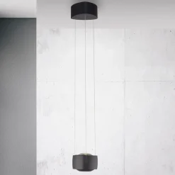 Paul Neuhaus LED-pendellampe Q-Stretto, sort, Ø 14,5 cm