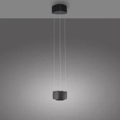 Paul Neuhaus LED-pendellampe Q-Stretto, sort, Ø 14,5 cm