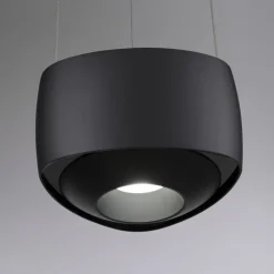 Paul Neuhaus LED-pendellampe Q-Stretto, sort, Ø 14,5 cm