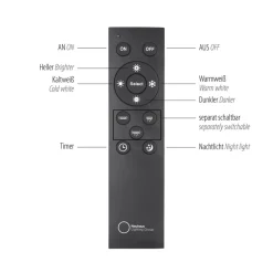 Paul Neuhaus LED-pendellampe Q-Stretto, sort, Ø 14,5 cm