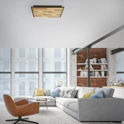 Paul Neuhaus Loftlampe Q-Acoustic træ 62 x 62 cm