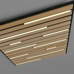 Paul Neuhaus Loftlampe Q-Acoustic træ 62 x 62 cm