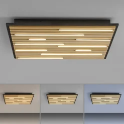 Paul Neuhaus Loftlampe Q-Acoustic træ 62 x 62 cm