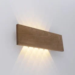 Paul Neuhaus Palma LED-væglampe i træ 45 cm
