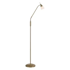 Paul Neuhaus Pino gulvlampe, antik messing, 163 cm, dæmpbar