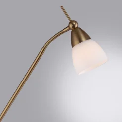 Paul Neuhaus Pino gulvlampe, antik messing, 163 cm, dæmpbar