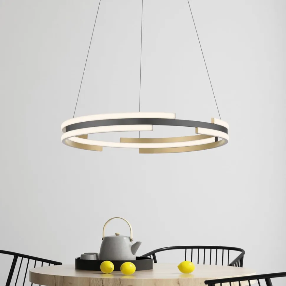 Paul Neuhaus Q-Beluga LED-hængelampe, messing