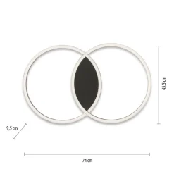 Paul Neuhaus Q-MARKO LED-loftlampe, 2 lk, rund