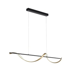 Paul Neuhaus Q-Swing hængelampe, antracit/messing