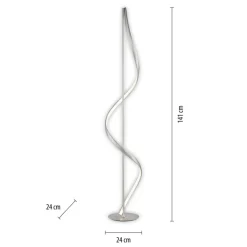 Paul Neuhaus Q-Swing LED-gulvlampe, stål