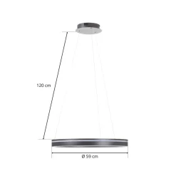 Paul Neuhaus Q-VITO LED-hengelampe 59 cm antracit