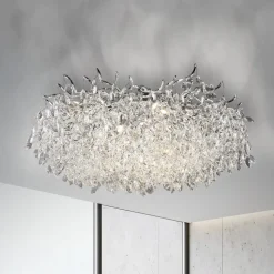 Paul Neuhaus Ricicle loftslampe, krystalpendel, Ø 80 cm