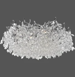 Paul Neuhaus Ricicle loftslampe, krystalpendel, Ø 80 cm