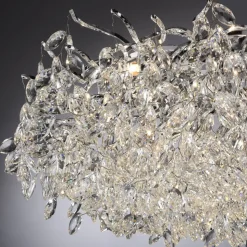 Paul Neuhaus Ricicle loftslampe, krystalpendel, Ø 80 cm