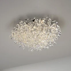 Paul Neuhaus Ricicle loftslampe, krystalpendel, Ø 60 cm
