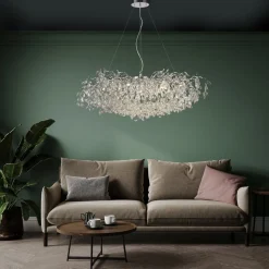Paul Neuhaus Ricicle-lysekrone, krom, længde 120 cm