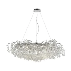Paul Neuhaus Ricicle-lysekrone, krom, længde 120 cm