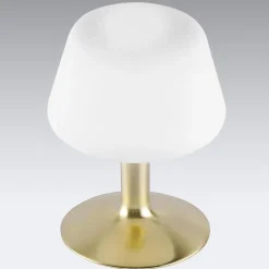 Paul Neuhaus Till bordlampe, messingfarvet, glas, dæmpbar