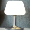 Paul Neuhaus Till bordlampe, stålfarvet, glas, dæmpbar