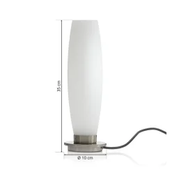 Paul Neuhaus Tyra bordlampe, glas, Ø 10 cm, dæmpbar, G9