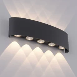 Paul Neuhaus udendørs LED-væglampe Carlo, 27 cm, sort