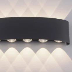 Paul Neuhaus udendørs LED-væglampe Carlo, 27 cm, sort