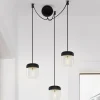 Pendellampe Acorn 3 lyskilder sort og messing