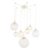 Pendellampe Cadix i glas, 7 lyskilder