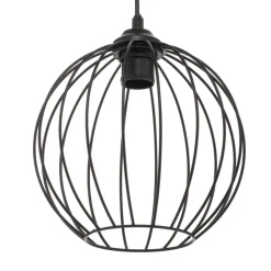 Pendellampe Cumera i sort, 4 lyskilder, rund