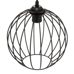 Pendellampe Cumera i sort, 4 lyskilder, rund
