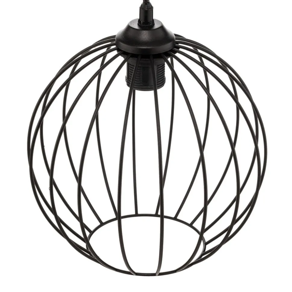 Pendellampe Cumera i sort, 4 lyskilder, rund