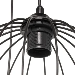 Pendellampe Cumera i sort, 4 lyskilder, rund