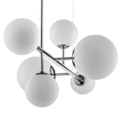 Pendellampe Dione, 6 lyskilder, krom