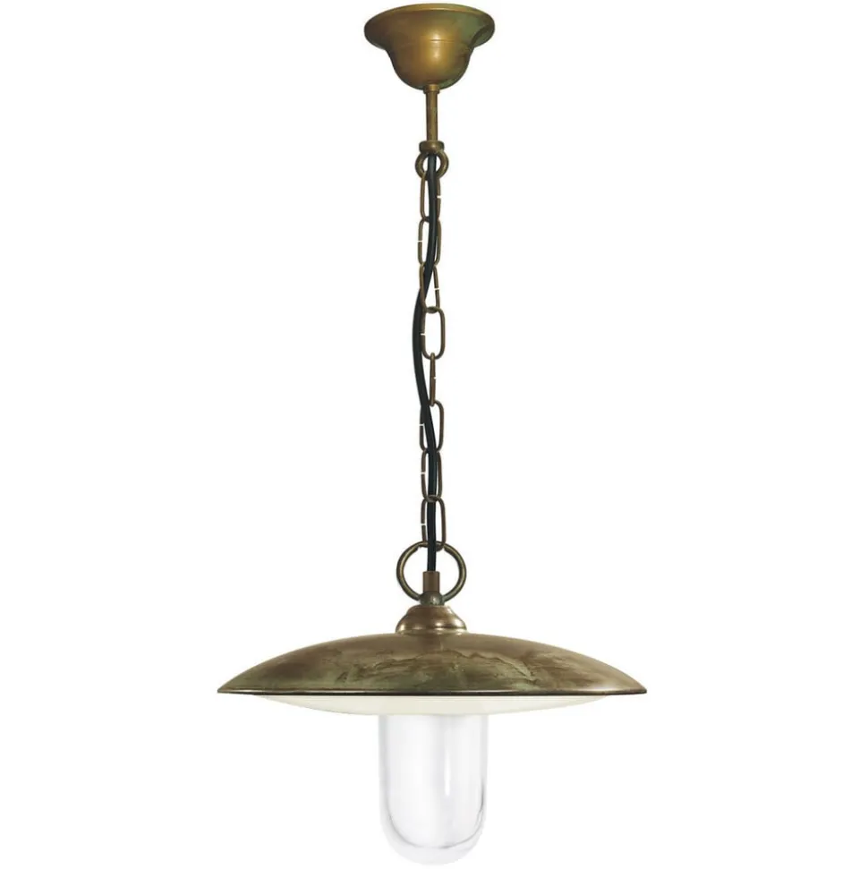 Pendellampe Golfo messing antik/klar