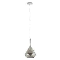 Pendellampe lilla, røggrå, 1-lys, glas