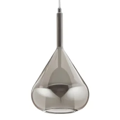 Pendellampe lilla, røggrå, 1-lys, glas