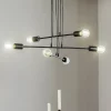 Pendellampe Multipo 6, 6 lyskilder i sort