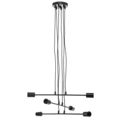 Pendellampe Multipo 6, 6 lyskilder i sort