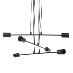 Pendellampe Multipo 6, 6 lyskilder i sort