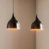 Pendellampe Nanu i metal, sort, 2 lyskilder