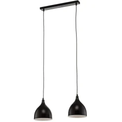 Pendellampe Nanu i metal, sort, 2 lyskilder