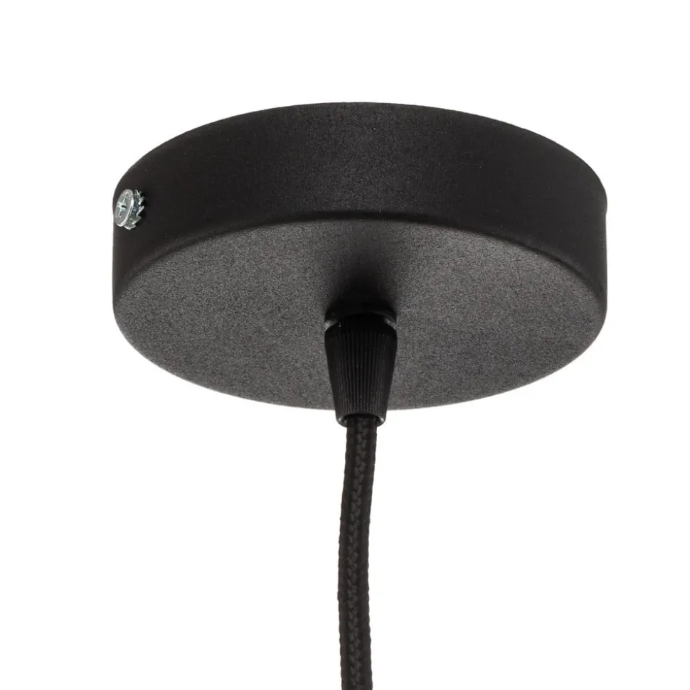 Pendellampe Salina silke stof blå/guld Ø 50cm