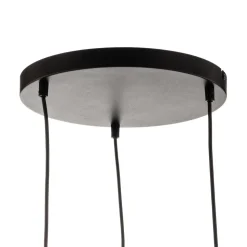 Pendellampe Starla, glas grafit, 3 lyskilder rund