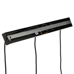 Pendellampe Starla lige 3 lyskilder grafit/amber/klar