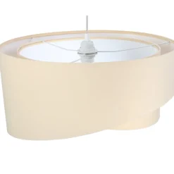 Pendellampe Vivien, tofarvet, beige/hvid