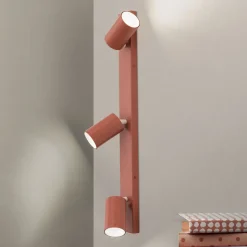 Penn loftspot, koralrød, længde 60 cm, aluminium