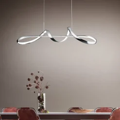 Perugia LED-hængelampe med switch-dæmper, krom