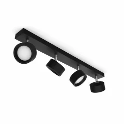 Philips Bracia LED-loftspot 4 lyskilder, sort