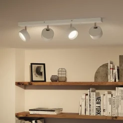Philips Bracia LED-loftspot med 4 lyskilder, hvid